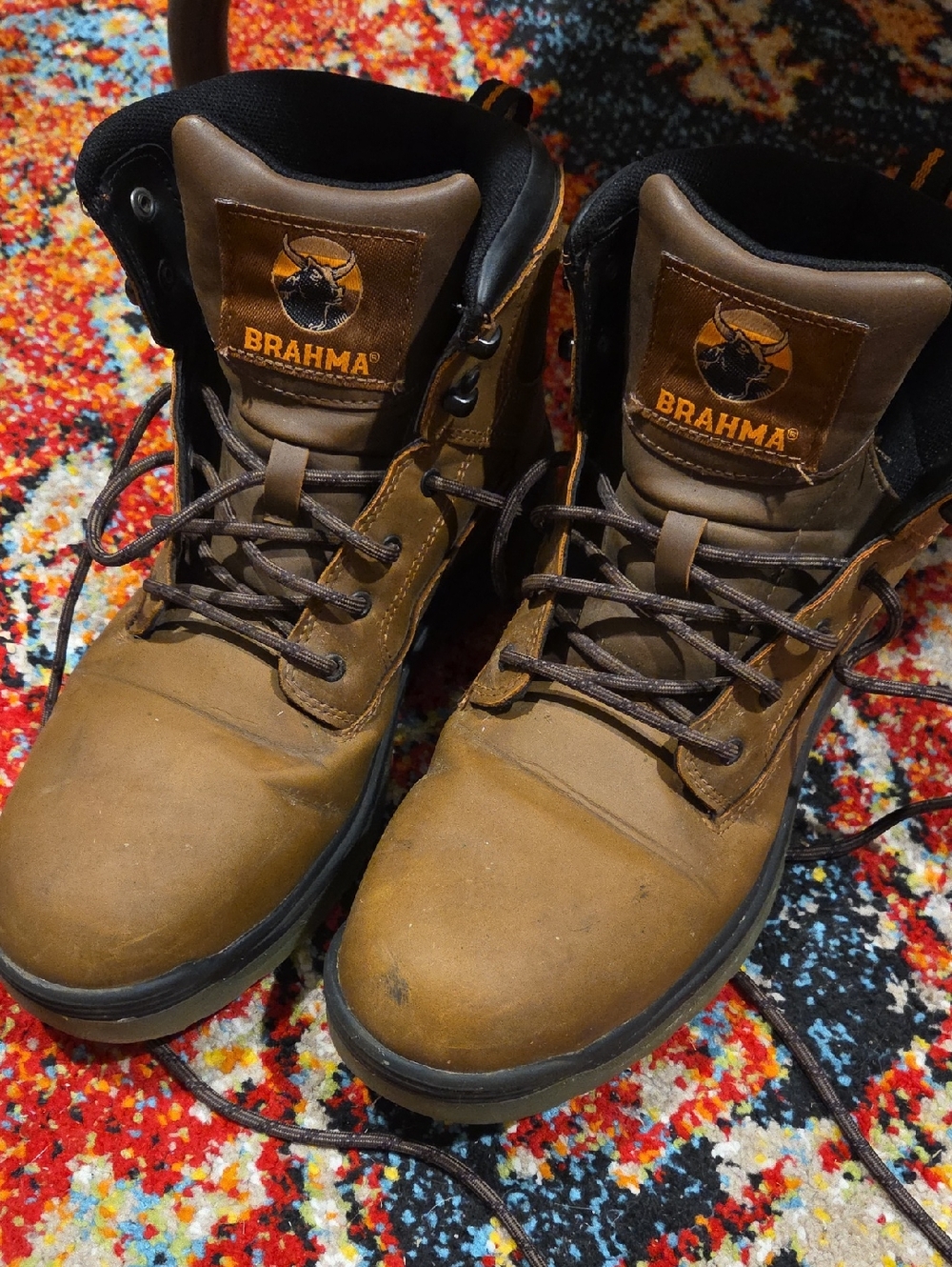Brahma Brown Lace-Up Men's Work Boots